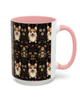 Nighttime Corgi Glow Stride Accent Coffee Mug