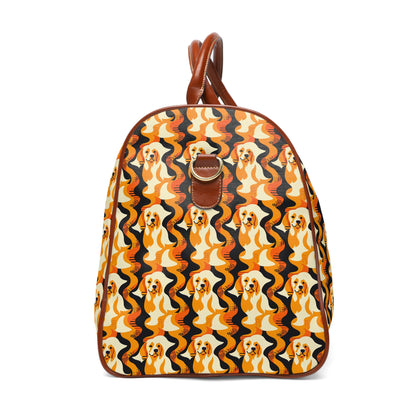 Golden Woof Abstract Glamour Waterproof Travel Bag