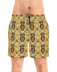 Royal Rottie Regalia Men's Mid-Length Swim Shorts