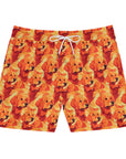 Golden Glamour Paws Men's Mid-Length Swim Shorts