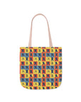 Frenchie Pop Art Pawfection Grid Canvas Tote Bag