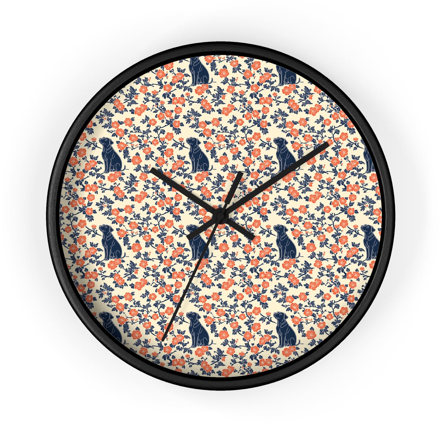 Bloomiful Lab Bouquet Wall Clock