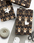 Nighttime Corgi Glow Stride Gift Wrap Papers