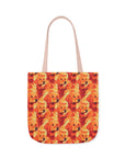 Golden Glamour Paws Canvas Tote Bag