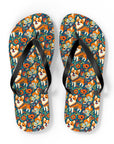 Corgi Carnival Couture Flip Flops