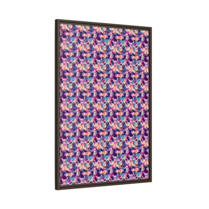 Dazzling Bulldog Chic Matte Canvas, Framed