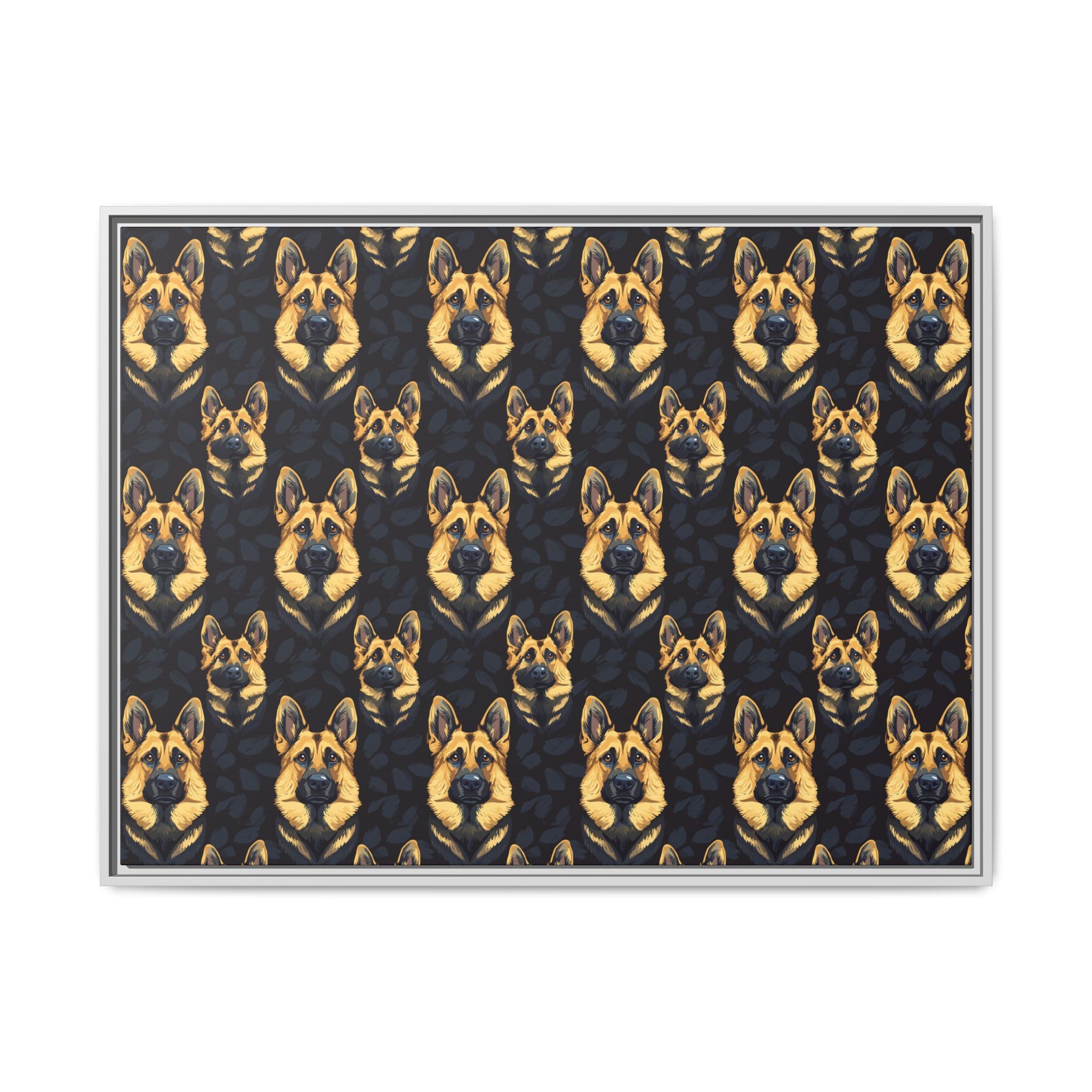 Majestic Hound Couture: German Shepherd LuxeBlend Matte Canvas, Framed