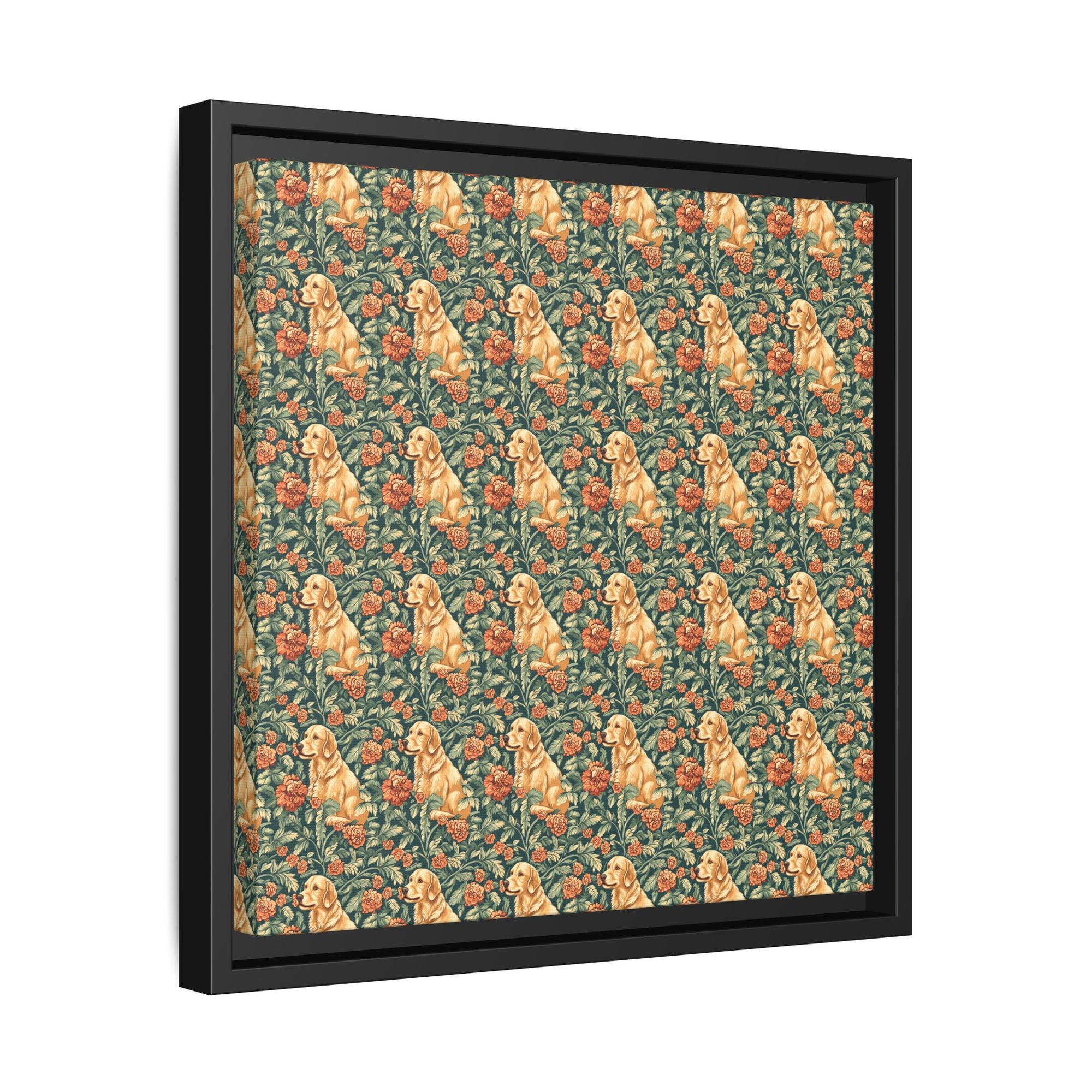 Blooming Goldie Glam Matte Canvas, Framed