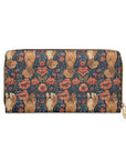 Floral Pawsome Dachsund Delight Zipper Wallet