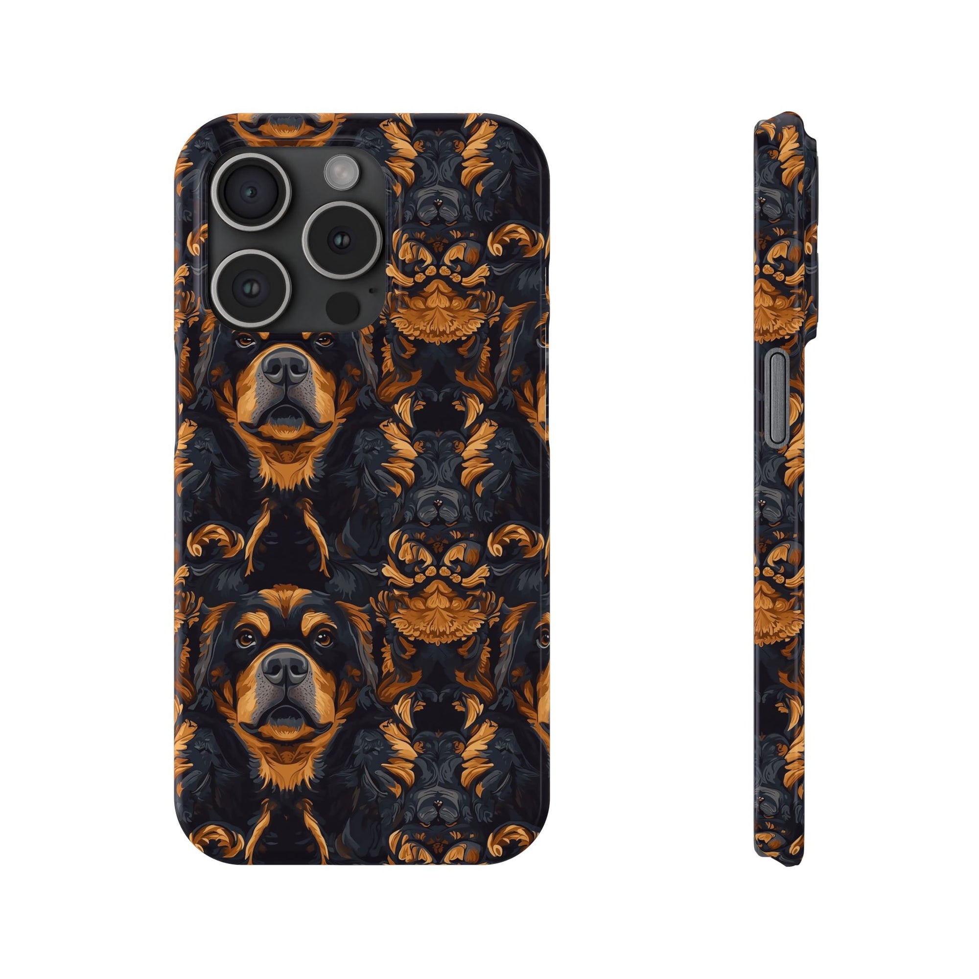 Modern Rottweiler Royalty Slim Phone Cases