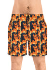 Rottweiler Chic Pawsitivity Men's Mid-Length Swim Shorts