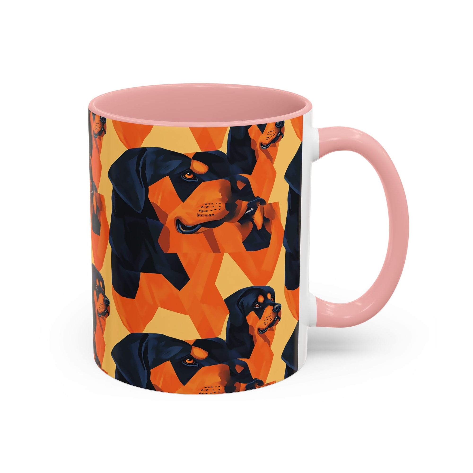 Rottweiler Chic Pawsitivity Accent Coffee Mug