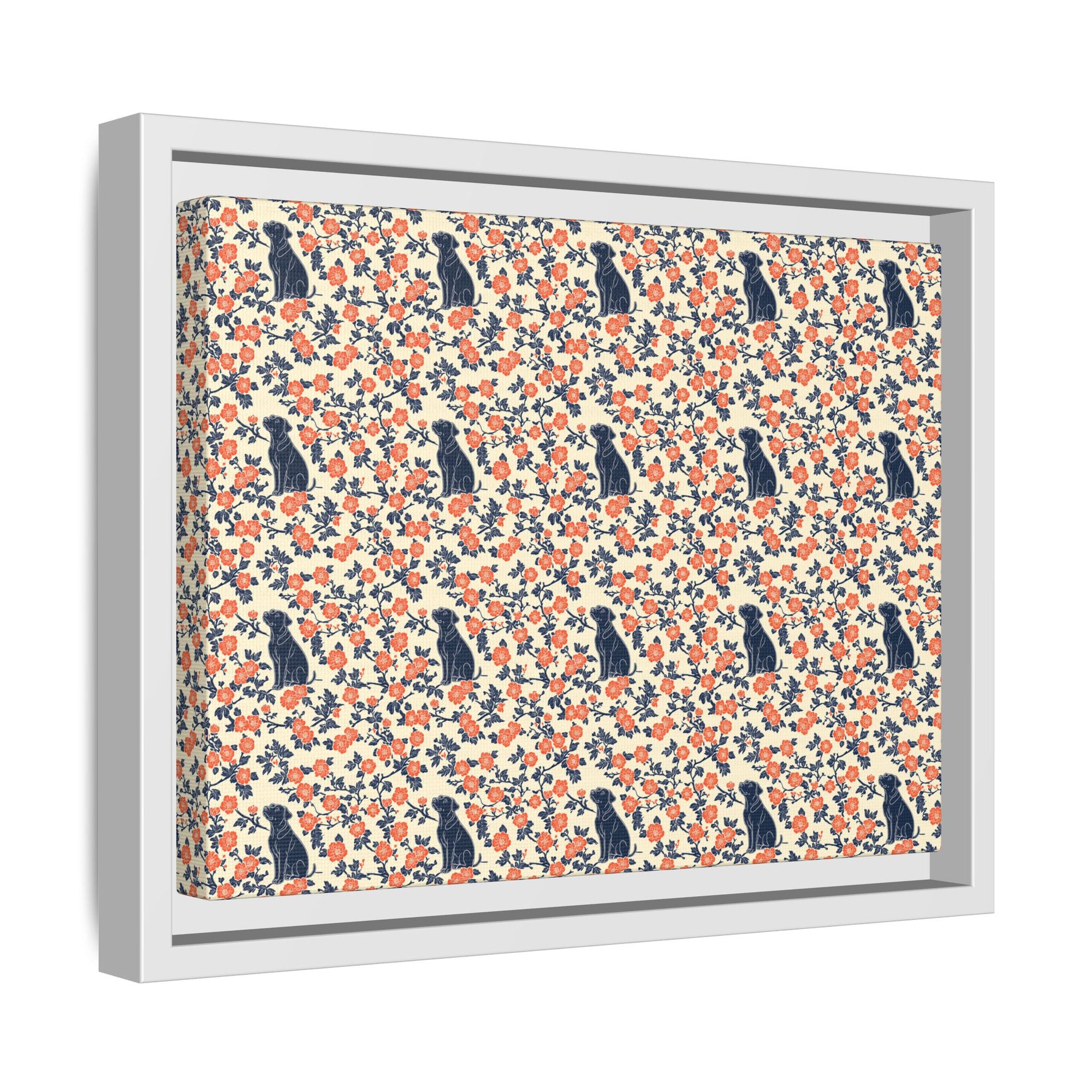 Bloomiful Lab Bouquet Matte Canvas, Framed