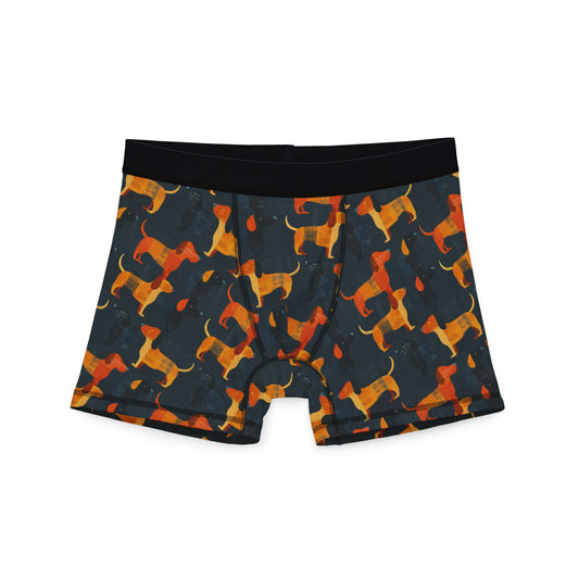 Dapper Dachshund Noir Glow Men's Boxers