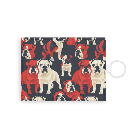 Bulldoggy Bliss Chomper Leather Card Holder