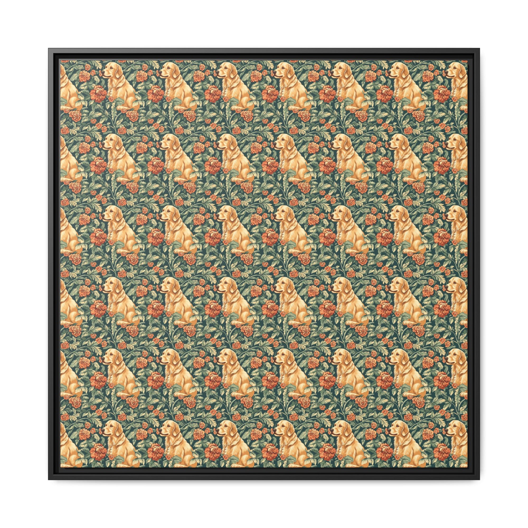 Blooming Goldie Glam Matte Canvas, Framed