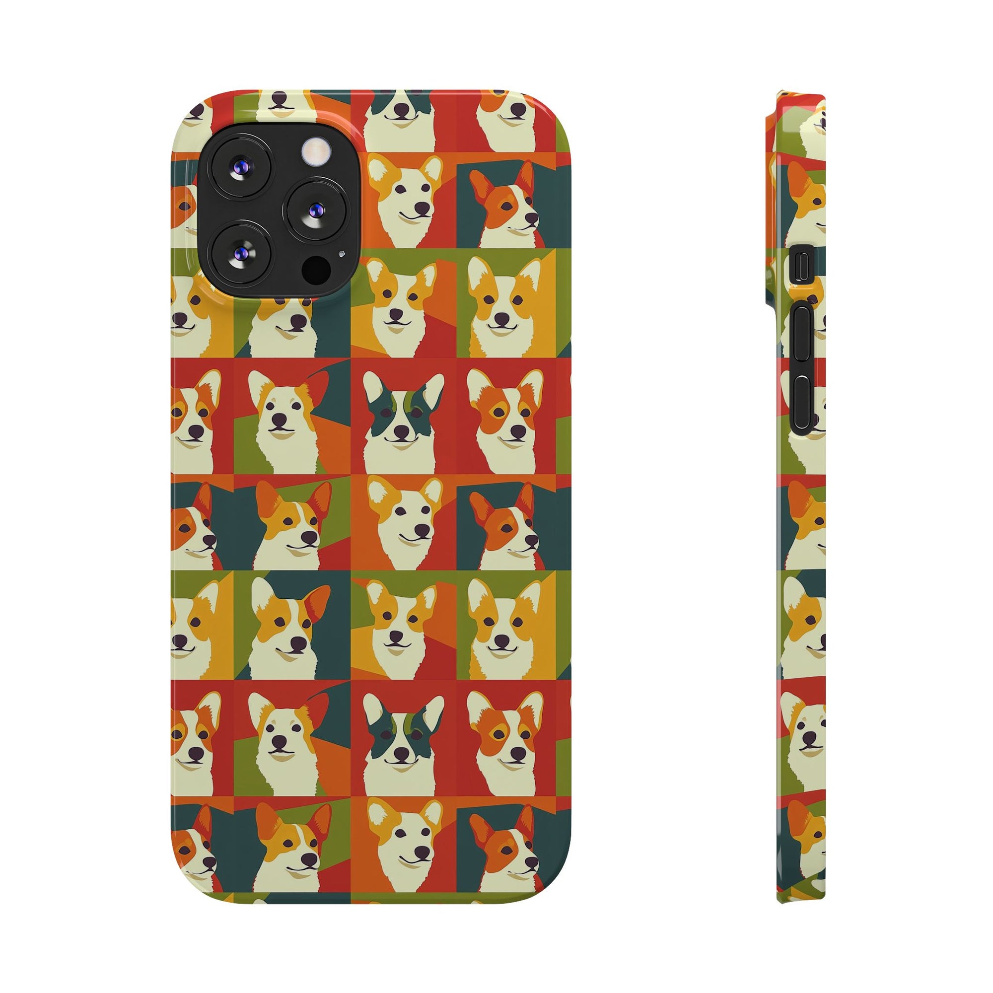 Corgi Chic Popart Pup Slim Phone Cases