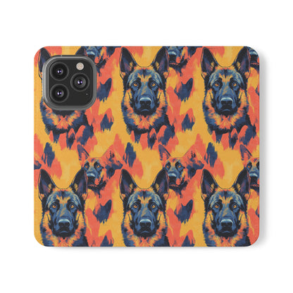 Impressionistic German Shepherds Flip Cases