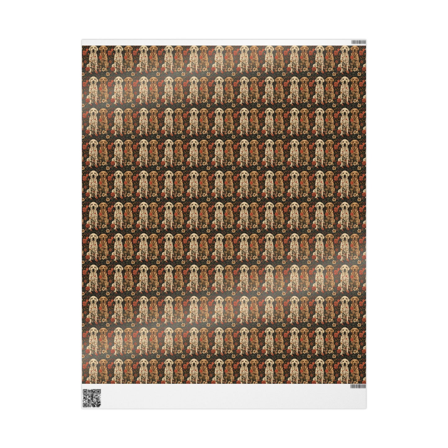 Blossoming Labradors Bouquet Wrapping Paper