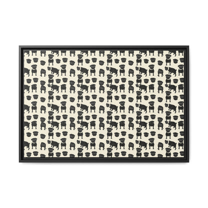 Puggie Pout Perfection Matte Canvas, Framed