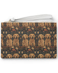 Fanciful Golden Paradise Blossom Clutch Bag