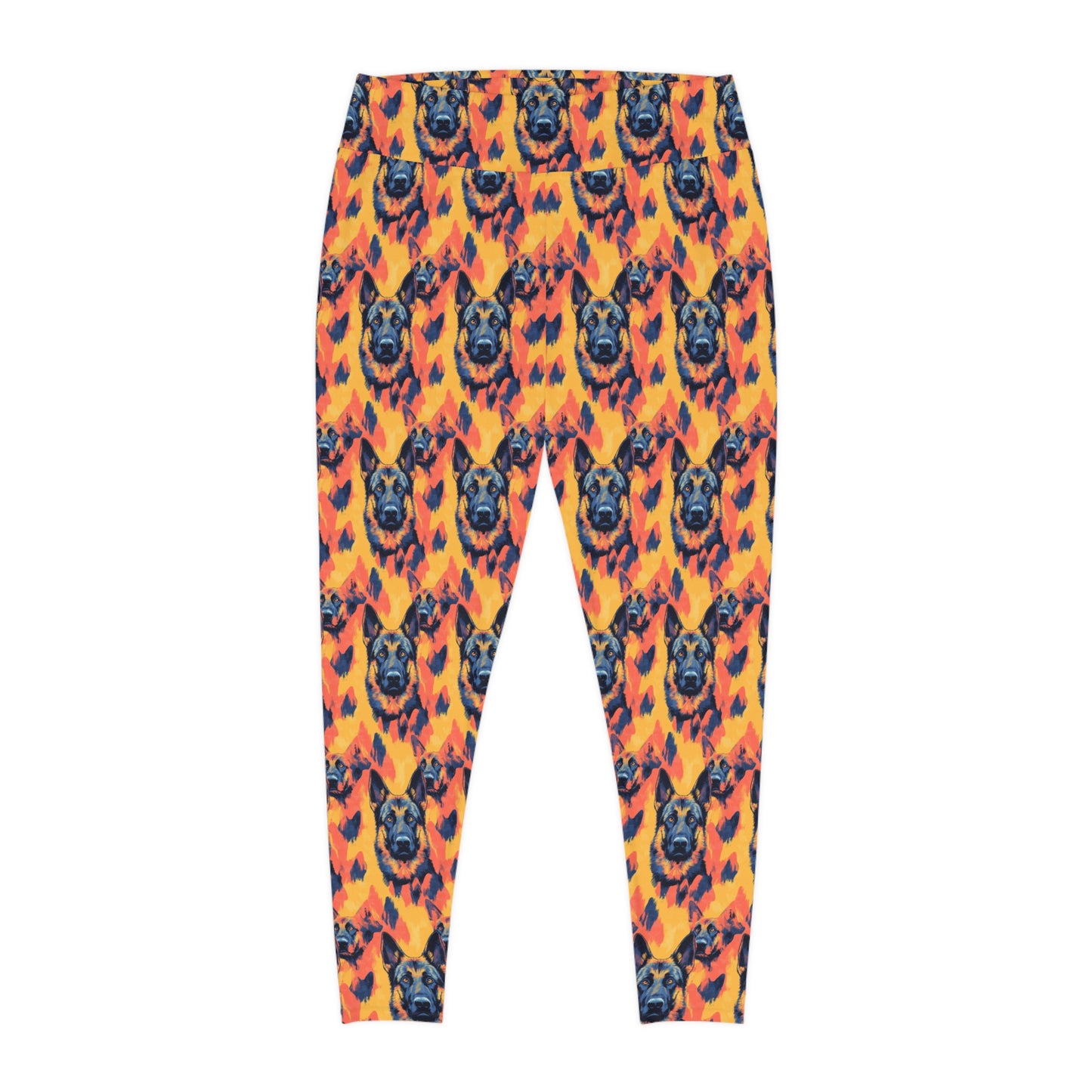 Impressionistic German Shepherds Plus Size Leggings