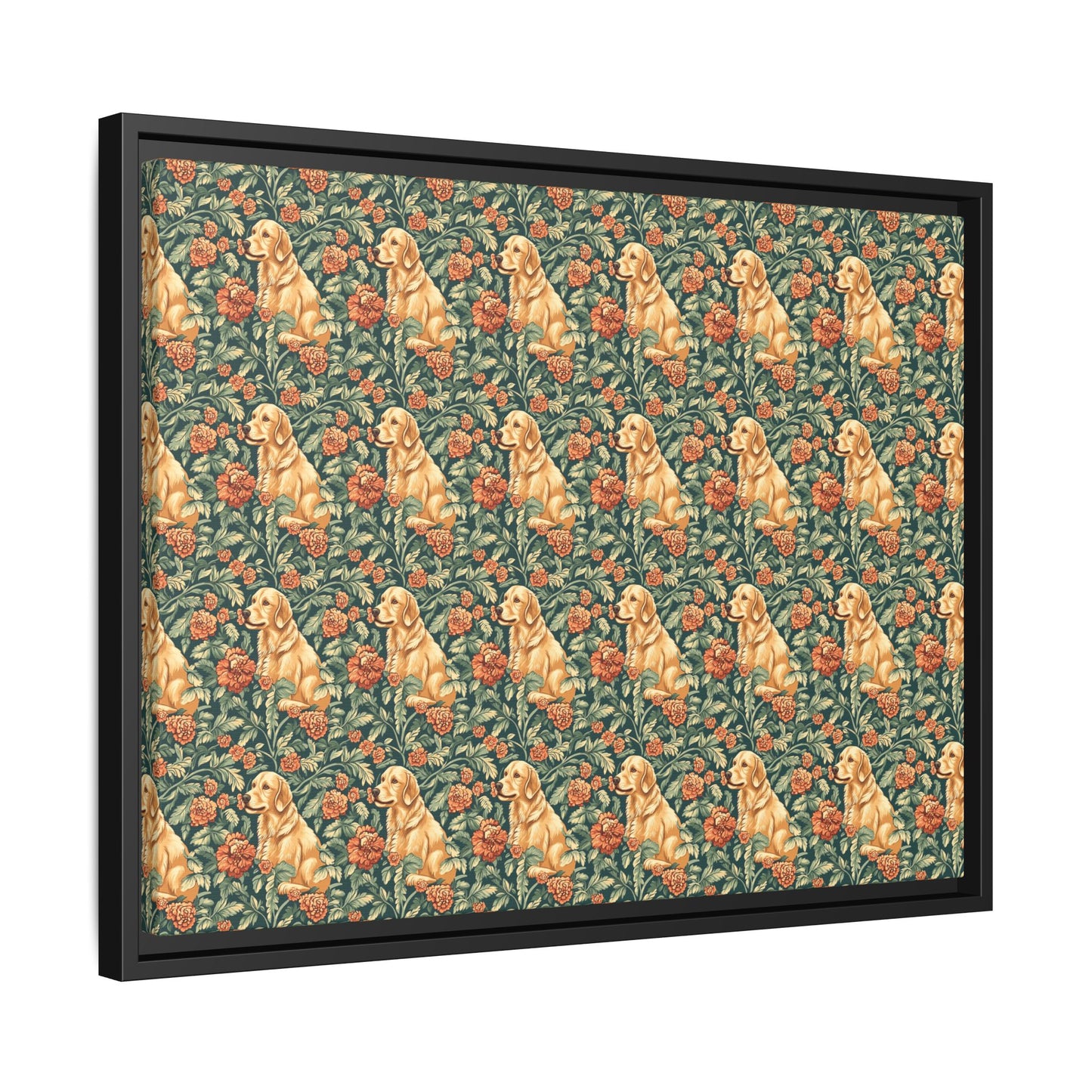 Blooming Goldie Glam Matte Canvas, Framed