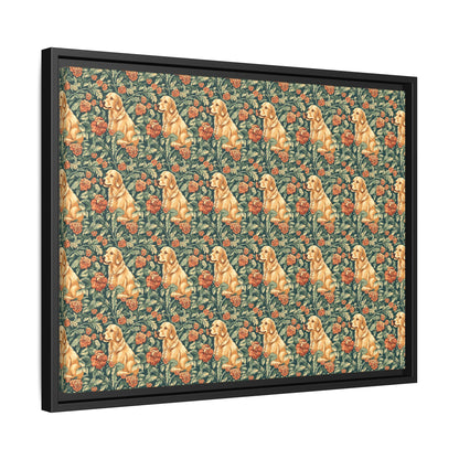 Blooming Goldie Glam Matte Canvas, Framed