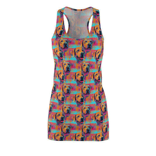 Rustic Charm Labrador Chic Women's Racerback Dress