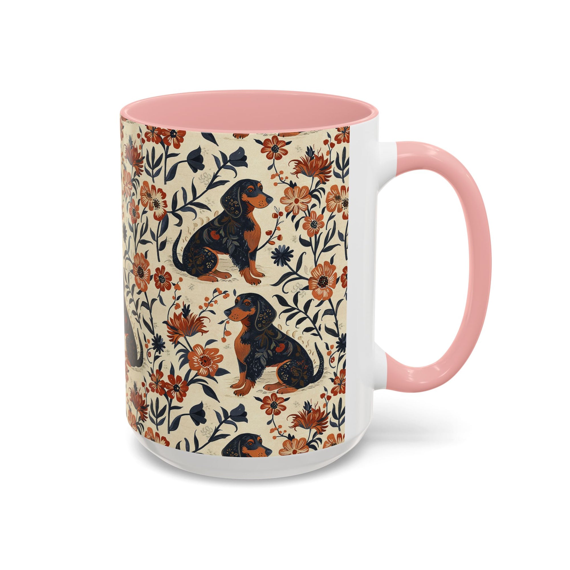 Blossoming Dachshunds Delight Accent Coffee Mug