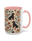 Blossoming Dachshunds Delight Accent Coffee Mug