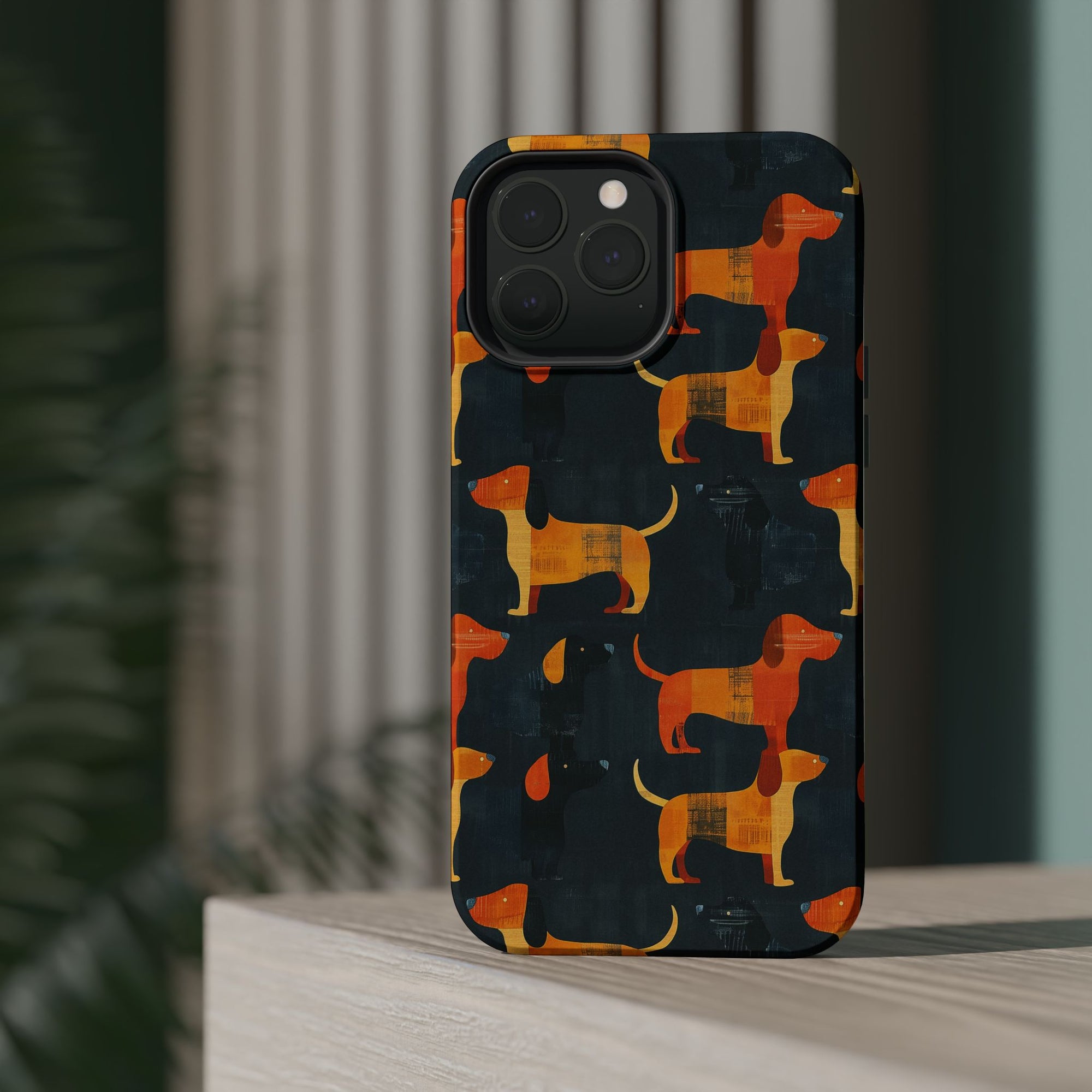 Dapper Dachshund Noir Glow Magnetic Tough Cases