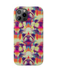 Glitchy Bulldog Blitz Slim Phone Cases