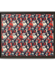 Bulldoggy Bliss Chomper Matte Canvas, Framed