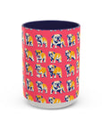 Bubblegum Glamour Bulldog Bouquet Accent Coffee Mug