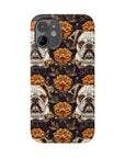 Bloomingly Bulldogistic Bouquet Slim Phone Cases