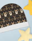 Nighttime Corgi Glow Stride Baby Beanie