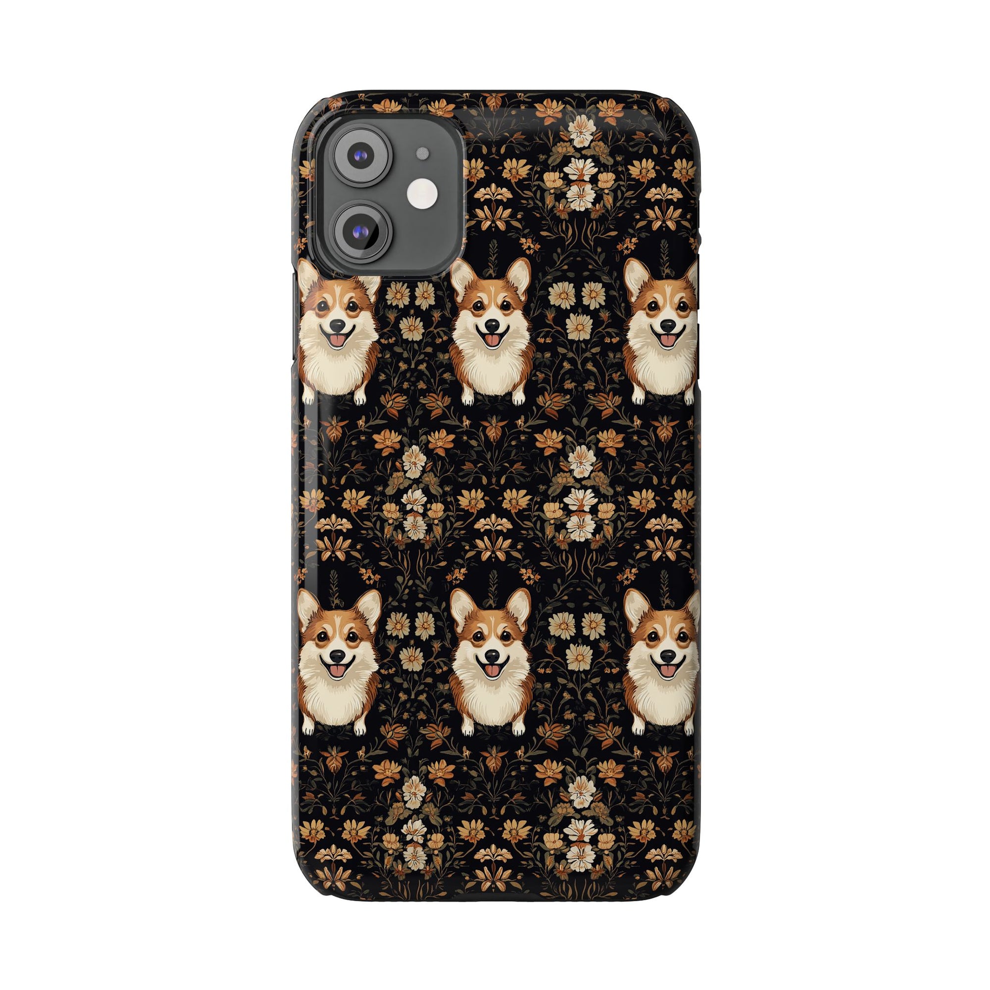 Nighttime Corgi Glow Stride Slim Phone Cases