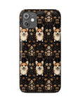 Nighttime Corgi Glow Stride Slim Phone Cases