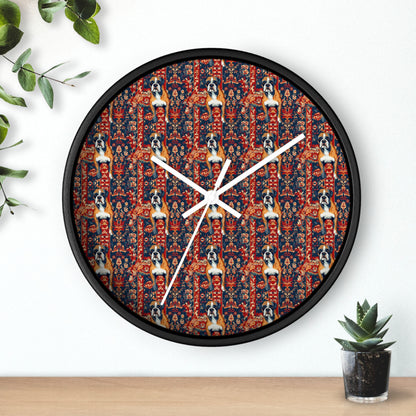 Boxer Blossom Tapestry Delight Wall Clock