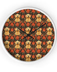 Golden Pawsatronic Tapestry Wall Clock