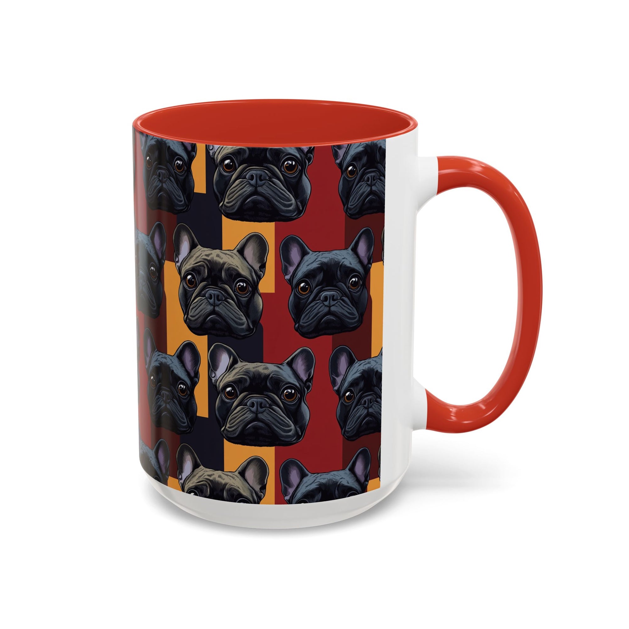 Chic Canine Checkmate - Frenchie Edition Accent Coffee Mug