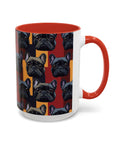 Chic Canine Checkmate - Frenchie Edition Accent Coffee Mug