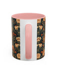 Dazzling Dachsund Blossoms & Foliage Accent Coffee Mug