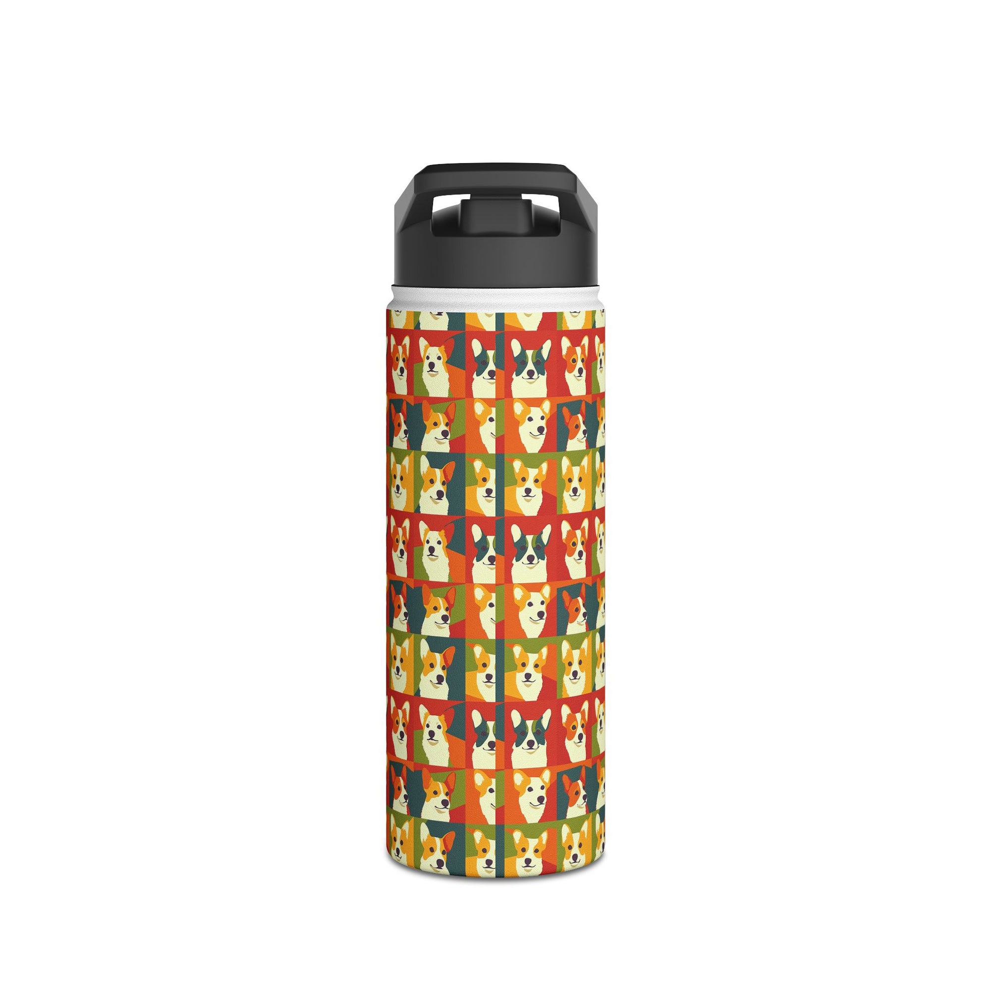 Corgi Chic Popart Pup Stainless Steel Water Bottle