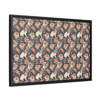 Blooming Bulldog Beauty Matte Canvas, Framed