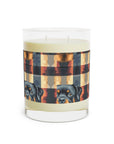 Pawsome Rottweiler Royalty Plaid Scented Candle