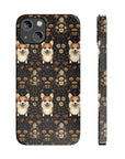 Nighttime Corgi Glow Stride Slim Phone Cases