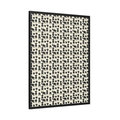 Puggie Pout Perfection Matte Canvas, Framed