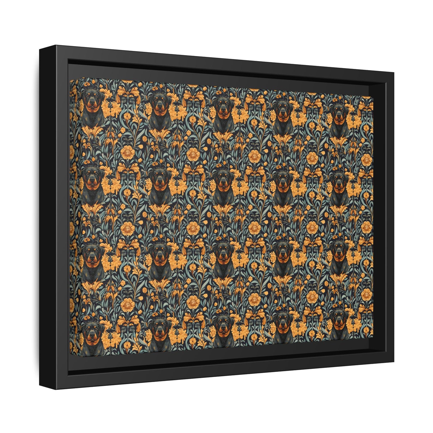 Ruffle Rottie Glamourific Matte Canvas, Framed